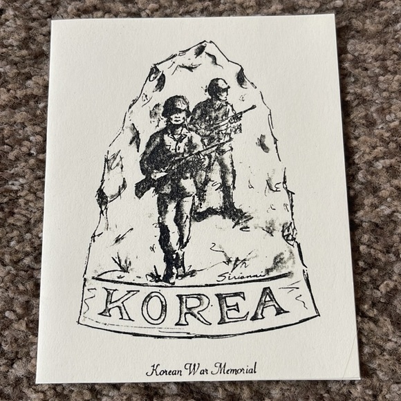 Korean War Memorial stationary Cards and envelopes - Picture 6 of 6